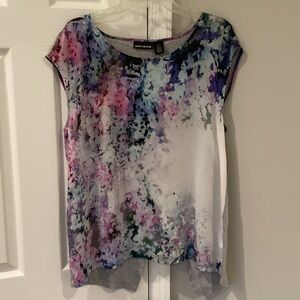 DKNY Multicolor Abstract Women's Blouse
